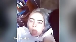 FAP Compilation of Billie Eilish Talking About Her Favorite Thing: COCK!!!