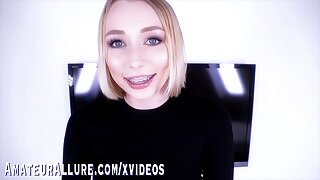 ATHENA MAY SHOWS OFF HER BRACES WHILE SUCKING AND FUCKING